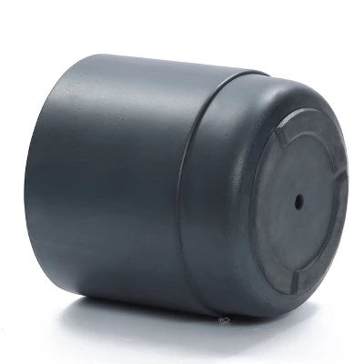 LuxenHome Modern Gray MgO 14.17" Round Planter 11 LuxenHome Modern Gray MgO 14.17" Round Planter - Image 9