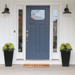 LuxenHome Square Tapered 18.5" H House Planters, Indoor & Outdoor Black 23 LuxenHome Square Tapered 18.5" H House Planters, Indoor & Outdoor Black -Garden GUEST d9cc24a2 7f9a 4c1d 885a 9e5d3d7e66a9