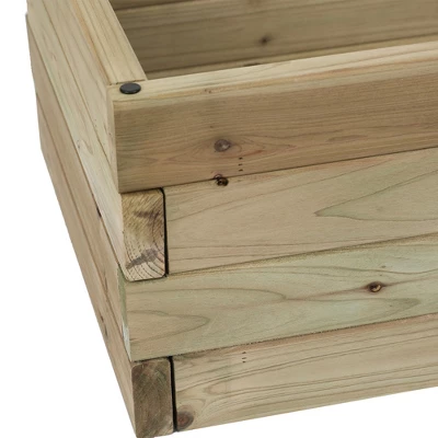 LuxenHome Wood 2.7ft X 1.3ft Raised Garden Bed Brown 7 LuxenHome Wood 2.7ft X 1.3ft Raised Garden Bed Brown - Image 5