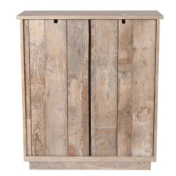 LuxenHome Rustic Wood 4-Drawer 1-Sliding Door Storage Cabinet. -Garden GUEST dcb31fb0 c49a 4c26 b156 239c75257495