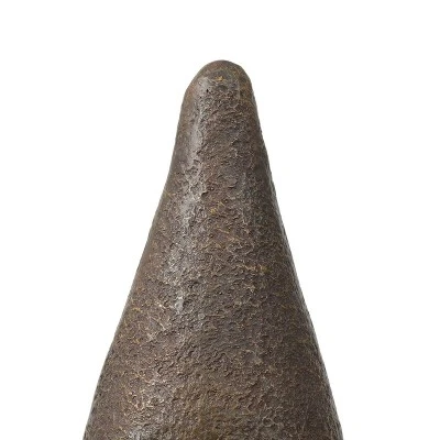 LuxenHome 28.75" Brown MgO Elf Gnome Garden Statue 6 LuxenHome 28.75" Brown MgO Elf Gnome Garden Statue - Image 4