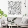 LuxenHome Large Black Abstract Square Metal Wall Decor -Garden GUEST e1f26e0a 1f75 4a1a a7bd 69ddd60861e7