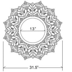 LuxenHome Distressed Brown And White Leaf Wreath Metal Frame Wall Mirror 16 LuxenHome Distressed Brown And White Leaf Wreath Metal Frame Wall Mirror -Garden GUEST e25ae201 e0a5 4ee8 bcad 914b8ad12046