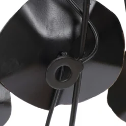 LuxenHome Black With Gold Flowers Abstract Metal Wall Art -Garden GUEST e3fcd01a 8fd0 4234 97eb 432f64c26359