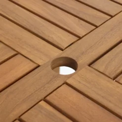 LuxenHome Outdoor Acacia Wood 37-Inch Counter Height 4-Person Dining Table Brown -Garden GUEST e49dfbb5 e114 4a1f bcc4 fdc5dcae4888