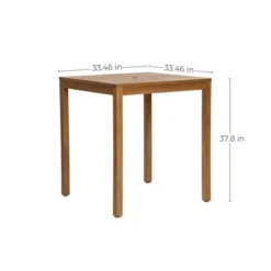 LuxenHome Outdoor Acacia Wood 37-Inch Counter Height 4-Person Dining Table Brown -Garden GUEST e5ee0d5d 08f7 48f0 8d85 fec04f22bd11