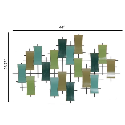 LuxenHome Multi-Color Metal Abstract Geometric Wall Decor 10 LuxenHome Multi-Color Metal Abstract Geometric Wall Decor - Image 8