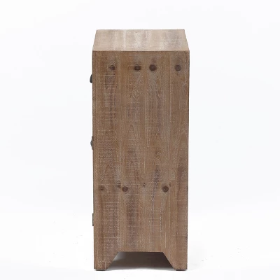 LuxenHome Wood Farmhouse 1-Drawer 1-Door Side Table With Storage. 9 LuxenHome Wood Farmhouse 1-Drawer 1-Door Side Table With Storage. - Image 7