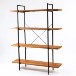 LuxenHome 4-Shelf 66.5" H X 51.2" W Pine Wood Metal Frame Etagere Bookcase. 15 LuxenHome 4-Shelf 66.5" H X 51.2" W Pine Wood Metal Frame Etagere Bookcase. -Garden GUEST e896bbd2 6508 43b5 b55a bb00b8223d55