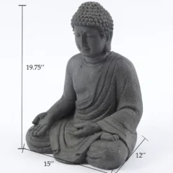 LuxenHome 19.75" Gray MgO Meditating Buddha Garden Statue 15 LuxenHome 19.75" Gray MgO Meditating Buddha Garden Statue -Garden GUEST e916f1b3 285d 4a6c 82a8 afaa5b2aa5db