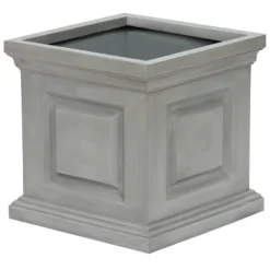 LuxenHome Gray MgO Square Box Flower Pot Planter 17 LuxenHome Gray MgO Square Box Flower Pot Planter -Garden GUEST e9733c5e 176e 46a1 be7a edcc7d90fd6e