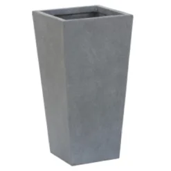 LuxenHome Square Tapered 24.2" Tall Planter White 30 LuxenHome Square Tapered 24.2" Tall Planter White -Garden GUEST eb038f0f 7e7e 42e1 b54a f7b8dd59bc23
