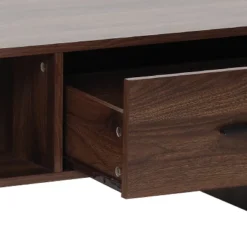 LuxenHome 47'' Coffee Table With Storage, Walnut Finish Wood 2-Drawer Open Storage Center Table With Rounded Corners For Living Room Brown 21 LuxenHome 47'' Coffee Table With Storage, Walnut Finish Wood 2-Drawer Open Storage Center Table With Rounded Corners For Living Room Brown -Garden GUEST ef1df75e 9741 4b54 9ed8 e0aa09859621