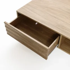 LuxenHome Mid-Century Modern Coffee Table, Wave Design Wood Table With Metal Legs, Drawer & Shelf, Farmhouse Accent Table For Living Room Brown 13 LuxenHome Mid-Century Modern Coffee Table, Wave Design Wood Table With Metal Legs, Drawer & Shelf, Farmhouse Accent Table For Living Room Brown -Garden GUEST ef67abd5 4d2c 4eed 94b5 3d79e74fd408