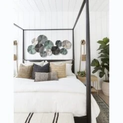 LuxenHome 48-Inch Multi-Color Metal Flowers Modern Wall Decor -Garden GUEST f0728134 3f1d 4332 ba5b 0cb515a7ed07