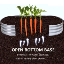 LuxenHome 6ft X 3ft Oval Galvanized Steel Raised Garden Bed Planter 12 LuxenHome 6ft X 3ft Oval Galvanized Steel Raised Garden Bed Planter -Garden GUEST f2ef9fb0 9fa5 4271 9cf6 9d7e9ce3658c