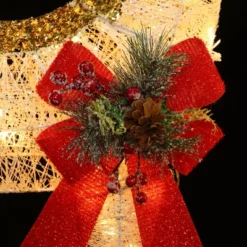 LuxenHome Lighted White & Gold Glitter Deer Family Set, Indoor/Outdoor Christmas Decoration White, Gold, Red, Green 21 LuxenHome Lighted White & Gold Glitter Deer Family Set, Indoor/Outdoor Christmas Decoration White, Gold, Red, Green -Garden GUEST f3efdc06 833e 42bf a4ec 755ed0467260