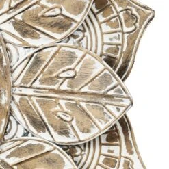 LuxenHome Distressed Brown And White Leaf Wreath Metal Frame Wall Mirror 12 LuxenHome Distressed Brown And White Leaf Wreath Metal Frame Wall Mirror -Garden GUEST f42e82cd bffd 482c be5c 491fe671c009