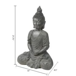 LuxenHome 21.75" Gray MgO Meditating Buddha Garden Statue 17 LuxenHome 21.75" Gray MgO Meditating Buddha Garden Statue -Garden GUEST f44b5982 1757 418d bada 26e79a375930