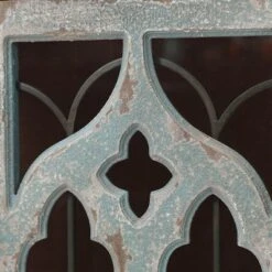 LuxenHome Distressed White And Gray Wood 1-Door Storage Wine Cabinet -Garden GUEST f55c151e c4d6 4a8b 9427 f313e238c78a