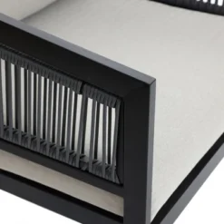 LuxenHome Outdoor Black Steel With PE Rope Armchairs With Cushions, Set Of 2 19 LuxenHome Outdoor Black Steel With PE Rope Armchairs With Cushions, Set Of 2 -Garden GUEST f6222a83 983e 44f1 a6c9 032616ff1e5c