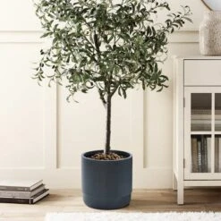 LuxenHome Modern Gray MgO 14.17" Round Planter 13 LuxenHome Modern Gray MgO 14.17" Round Planter -Garden GUEST f98f8f45 e0ae 4aa8 9e4c 3f814c554663