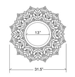 LuxenHome Distressed Brown And White Leaf Wreath Metal Frame Wall Mirror 17 LuxenHome Distressed Brown And White Leaf Wreath Metal Frame Wall Mirror -Garden GUEST fbc0e982 872f 4a27 9a64 d030d5200a98