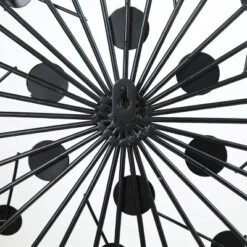 LuxenHome Silver, Black, And Gold Iron Metal Round Abstract Wall Decor -Garden GUEST fd28111f 53fa 4779 865a d572da9e8a6b